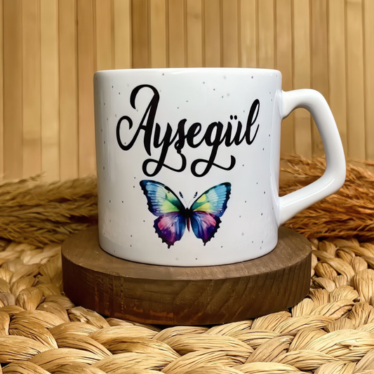 Kelebek Temalı Kişiye Özel Lüks Kupa