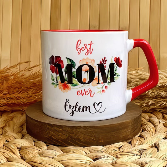 Best Mom Ever Temalı Kişiye Özel Lüks Kupa