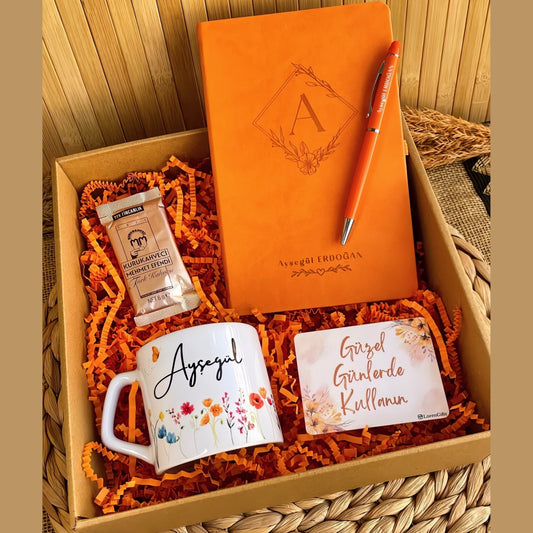 Bahar Huzuru – Lüks Kupa & Defter ve Kalem Hediye Kutusu