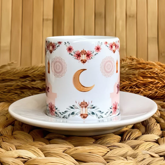 Hilal Zarafeti - Ramazan Temalı Kişiye Özel İsimli Türk Kahvesi Fincanı