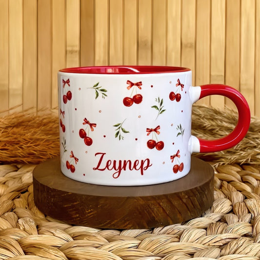 Kiraz Temalı Kişiye Özel Elit Kupa