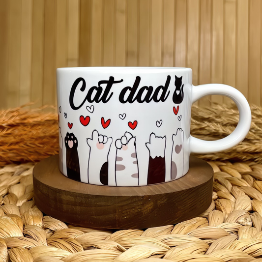Cat dad Baskılı Kedi Temalı Elit Kupa
