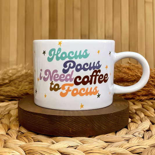 Hocus Pocus I Need Coffee to Focus Temalı Elit Kupa