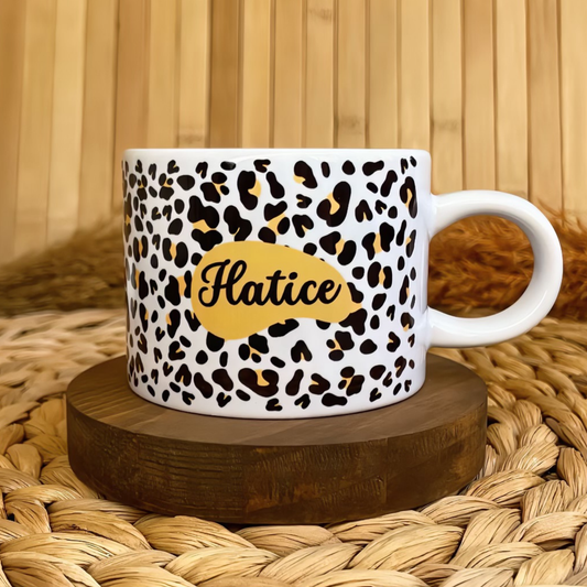 Leopar Temalı Kişiye Özel Elit Kupa