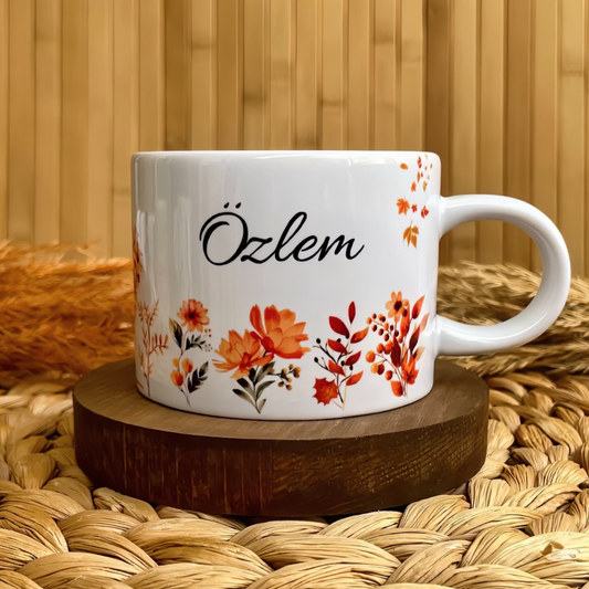 Pastel Sonbahar Temalı Kişiye Özel Elit Kupa