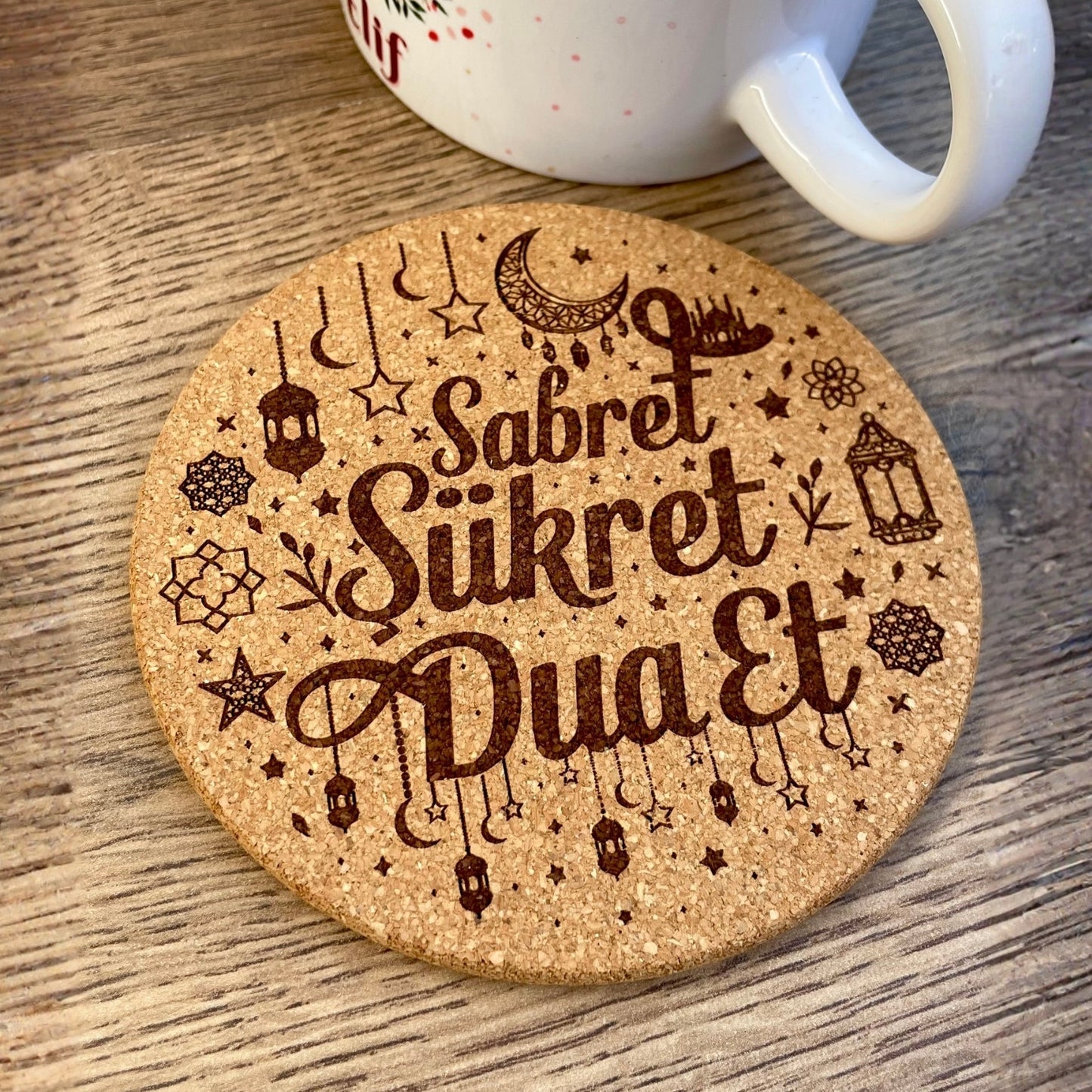 Ramazan Temalı Mantar Bardak Altlığı (1 Adet)