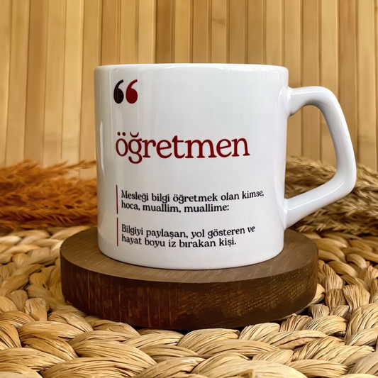 Öğretmen TDK Temalı Kişiye Özel Lüks Kupa