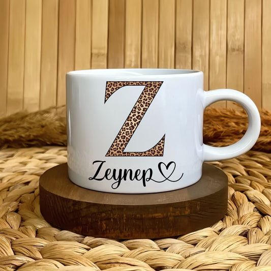 Leopar Harf Temalı Kişiye Özel Elit Kupa
