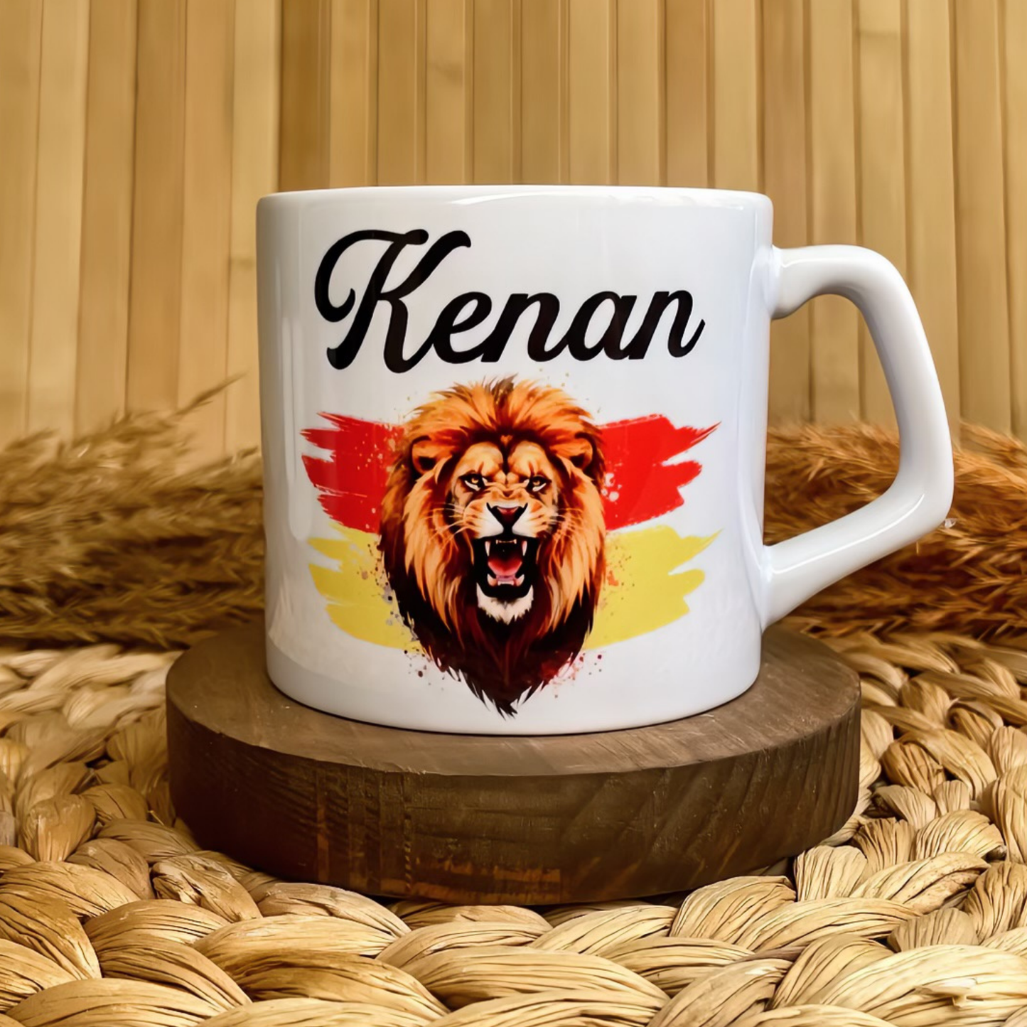 Sarı Kırmızı Taraftar Temalı Kişiye Özel İsimli Lüks Kupa