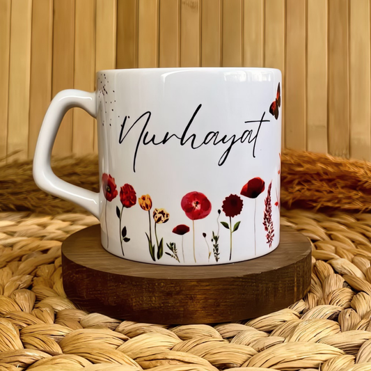 Kırmızı Düş Temalı Kişiye Özel Lüks Kupa