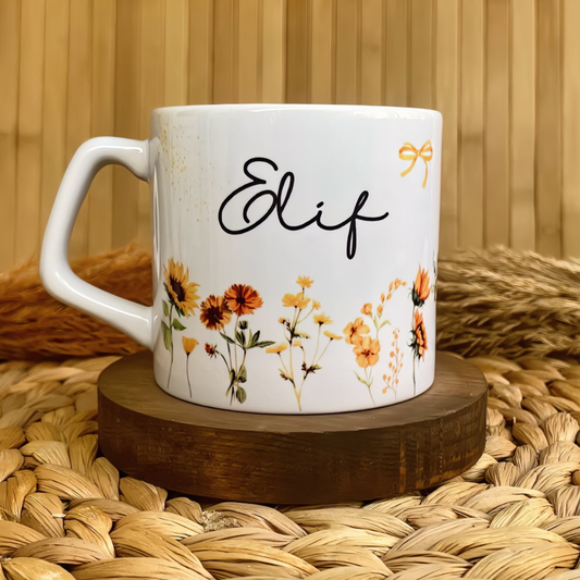 Güneş Bahçesi Temalı Kişiye Özel Lüks Kupa