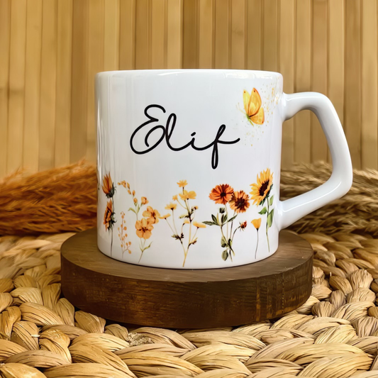 Güneş Bahçesi Temalı Kişiye Özel Lüks Kupa