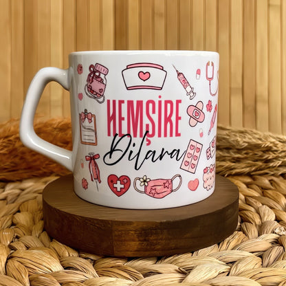 Hemşire Temalı Kişiye Özel Lüks Kupa