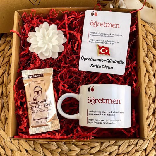 Öğretmen TDK – Elit Kupa & Rozet Hediye Kutusu