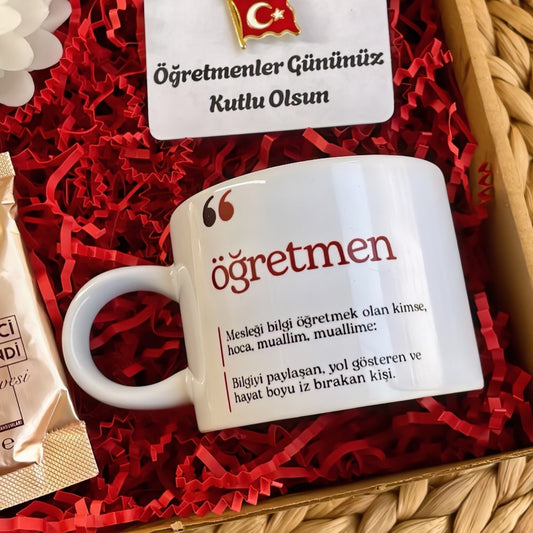 Öğretmen TDK – Elit Kupa & Rozet Hediye Kutusu