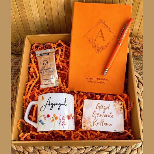 Bahar Huzuru – Lüks Kupa & Defter ve Kalem Hediye Kutusu