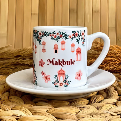 Işık Bahçesi - Ramazan Temalı Kişiye Özel İsimli Türk Kahvesi Fincanı