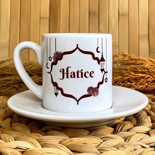 Ramazan Zarafeti - Ramazan Temalı Kişiye Özel İsimli Türk Kahvesi Fincanı