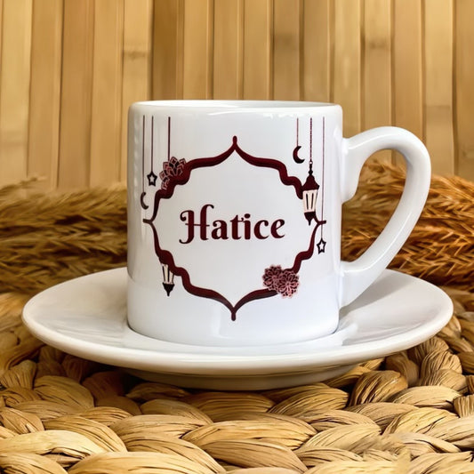 Ramazan Zarafeti - Ramazan Temalı Kişiye Özel İsimli Türk Kahvesi Fincanı