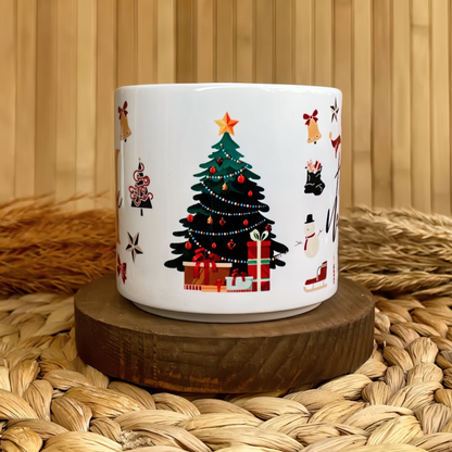 Yılbaşı Temalı Kişiye Özel İsimli Happy New Year Porselen T Kupa - Jingle