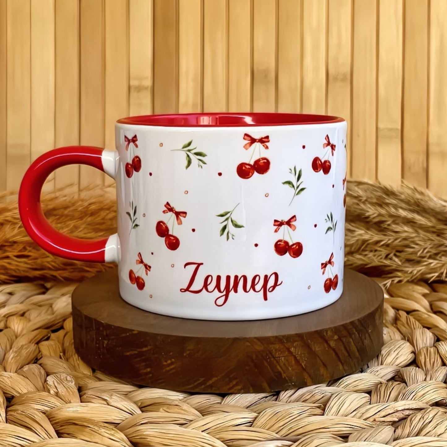 Kiraz Temalı Kişiye Özel Elit Kupa
