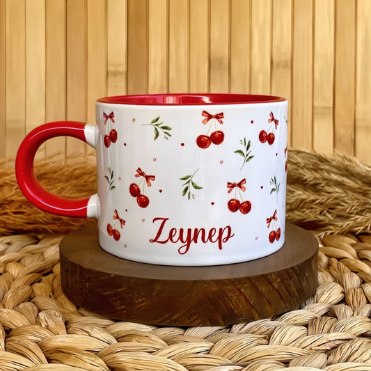 Kiraz Temalı Kişiye Özel Elit Kupa