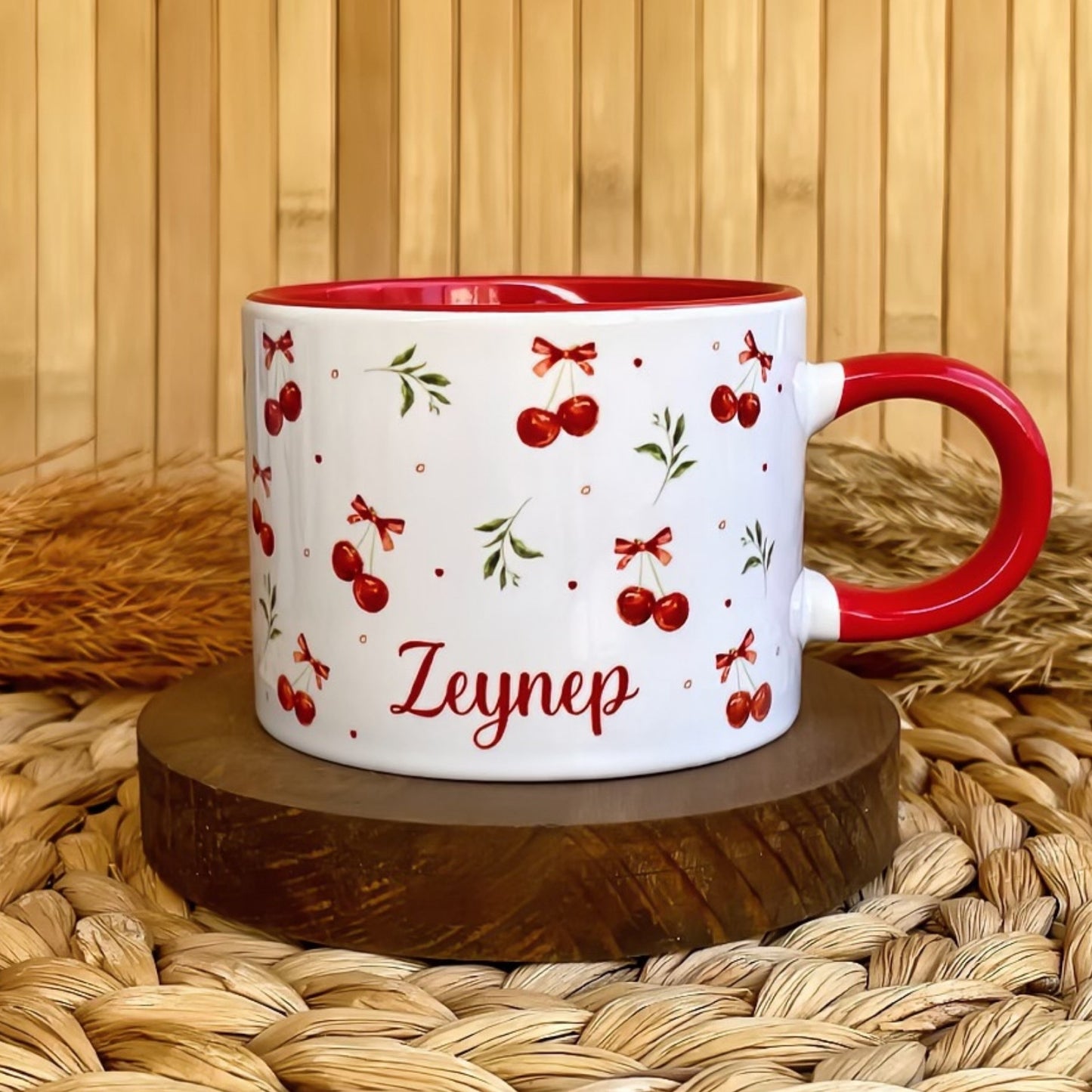 Kiraz Temalı Kişiye Özel Elit Kupa