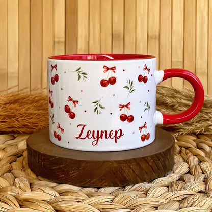 Kiraz Temalı Kişiye Özel Elit Kupa