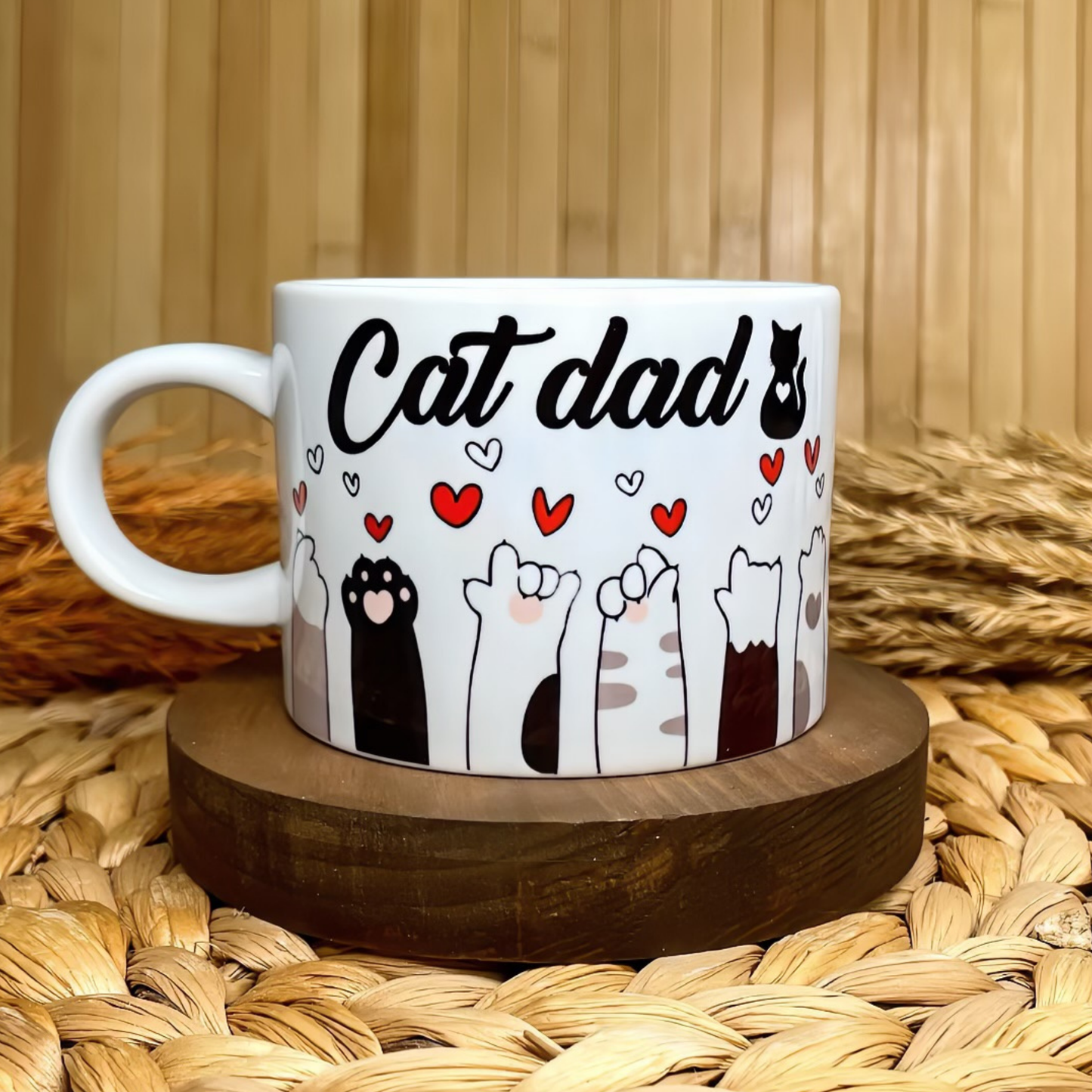 Cat dad Baskılı Kedi Temalı Elit Kupa