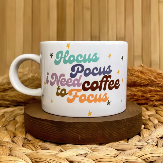 Hocus Pocus I Need Coffee to Focus Temalı Elit Kupa