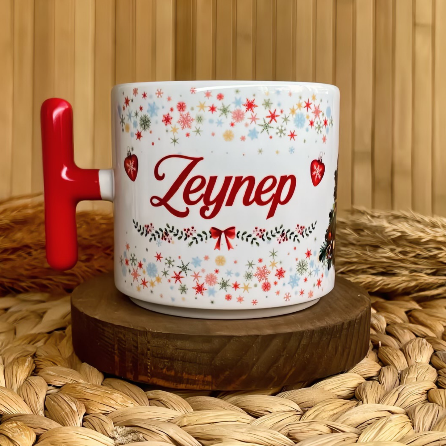 Yılbaşı Temalı Kişiye Özel İsimli Happy New Year Porselen T Kupa - Sparkle