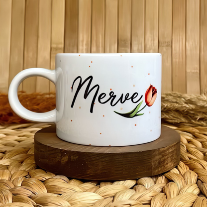 Lale Temalı Kişiye Özel Elit Kupa