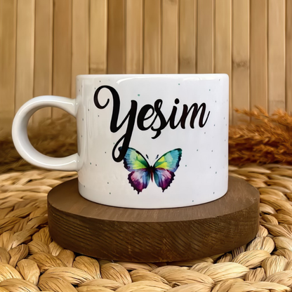 Kelebek Figürlü Kişiye Özel Elit Kupa