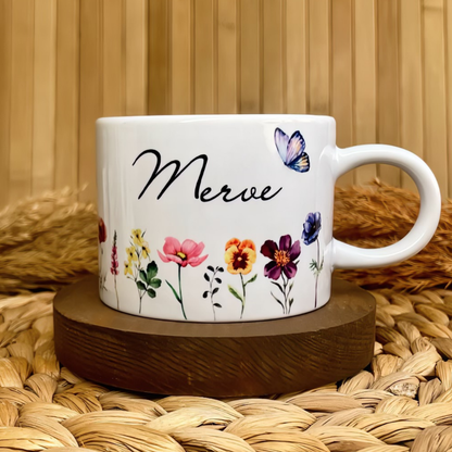 Floral Zerafet Temalı Kişiye Özel Elit Kupa