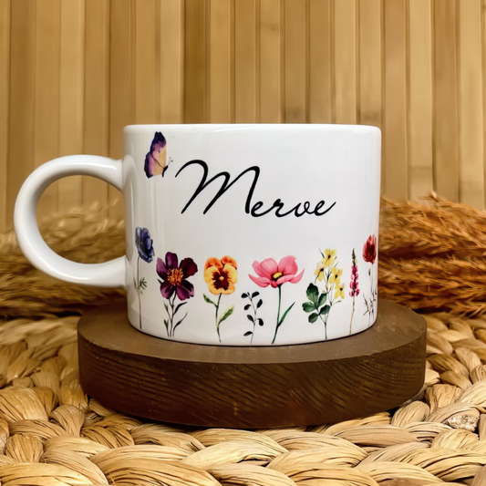 Floral Zerafet Temalı Kişiye Özel Elit Kupa