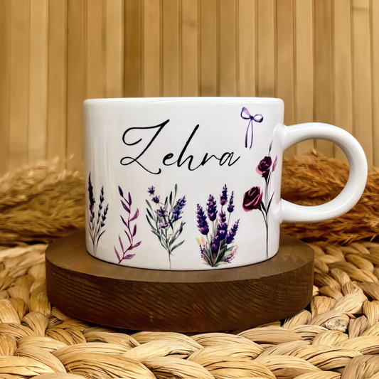 Lavanta Bahçesi Temalı Kişiye Özel Elit Kupa