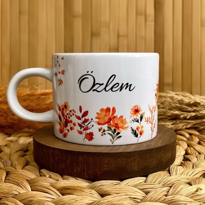 Pastel Sonbahar Temalı Kişiye Özel Elit Kupa
