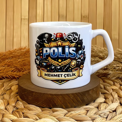 Polis Temalı Kişiye Özel Lüks Kupa