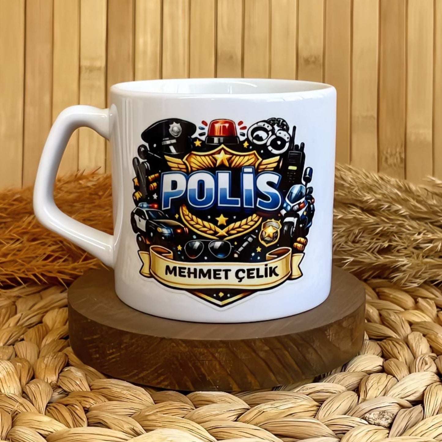 Polis Temalı Kişiye Özel Lüks Kupa