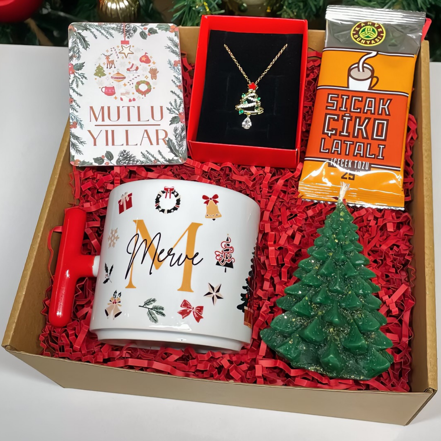 Yılbaşı Temalı Kişiye Özel Hediye Kutusu – Jingle Kupa