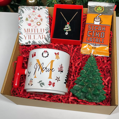 Yılbaşı Temalı Kişiye Özel Hediye Kutusu – Jingle Kupa