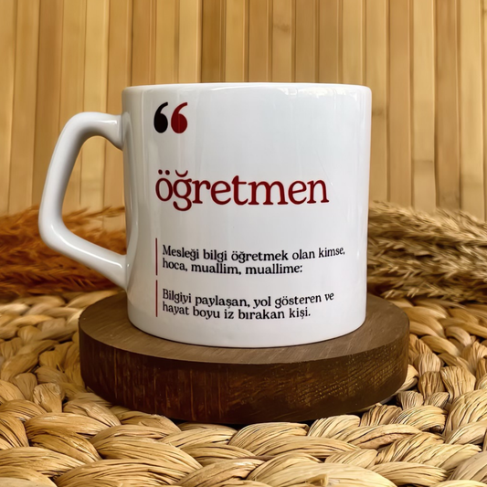 Öğretmen TDK Temalı Kişiye Özel Lüks Kupa