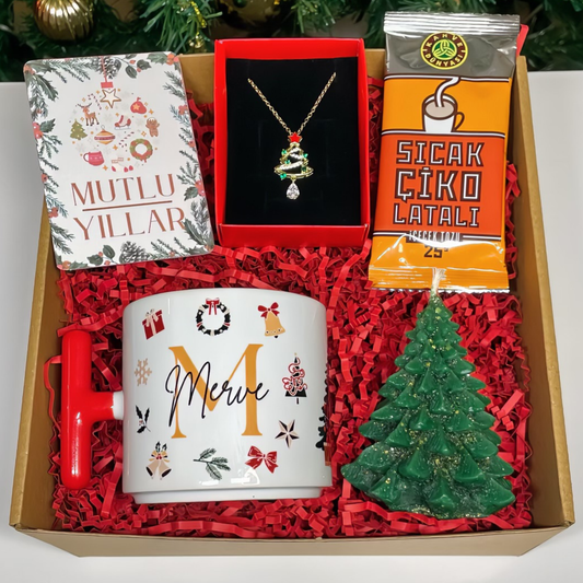 Yılbaşı Temalı Kişiye Özel Hediye Kutusu – Jingle Kupa