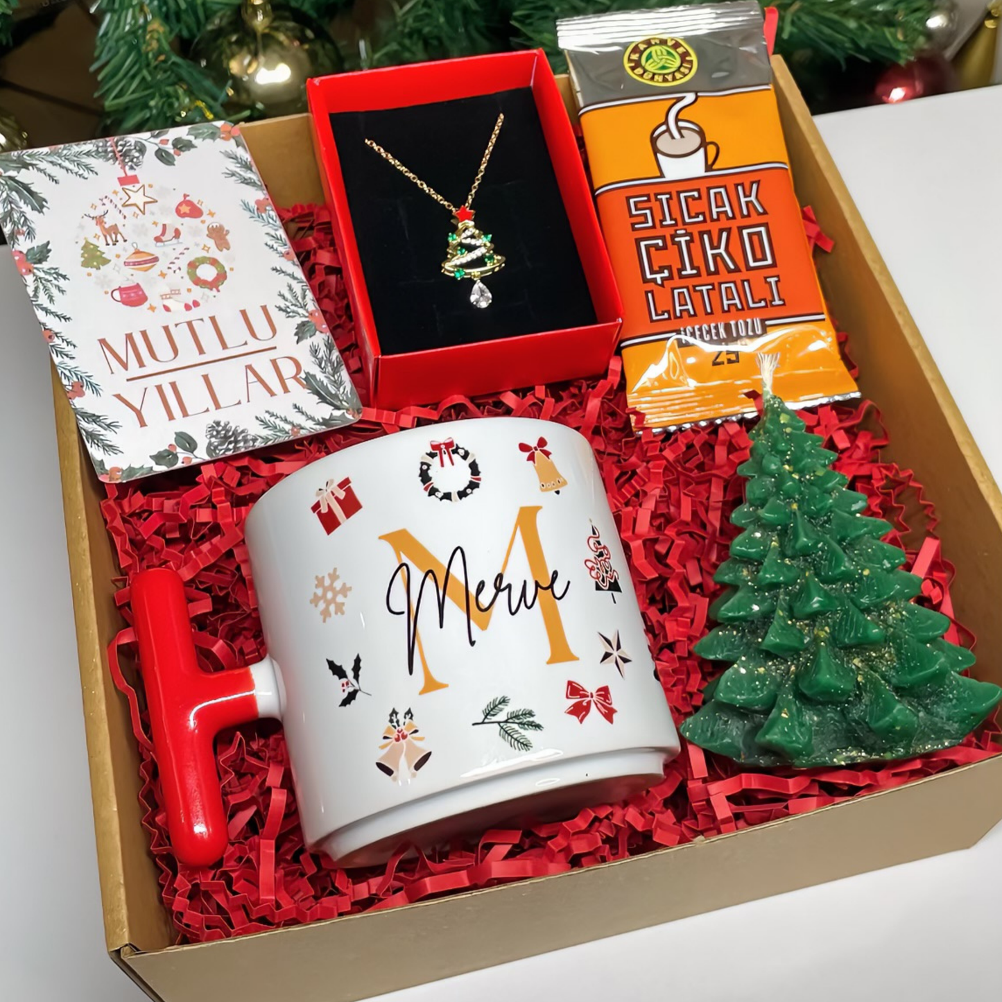 Yılbaşı Temalı Kişiye Özel Hediye Kutusu – Jingle Kupa