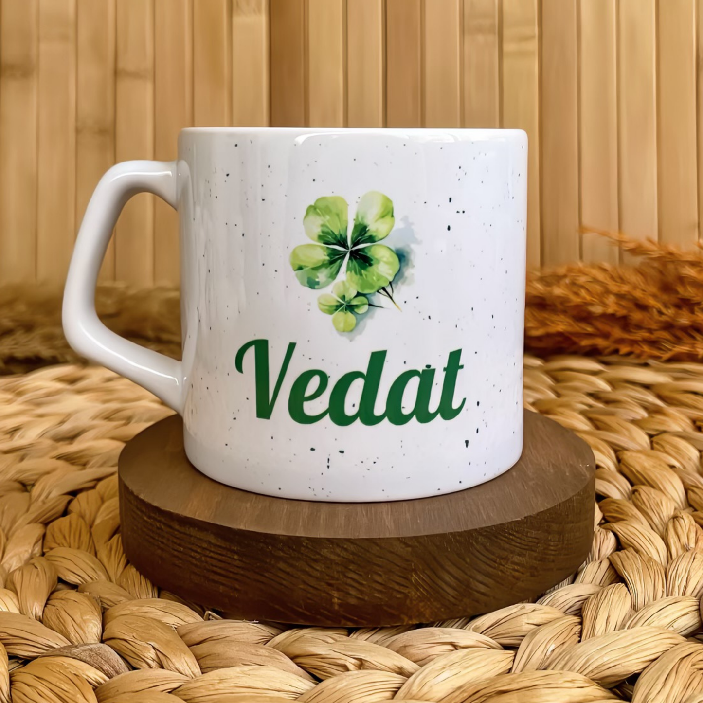 Yonca Temalı Kişiye Özel Lüks Kupa