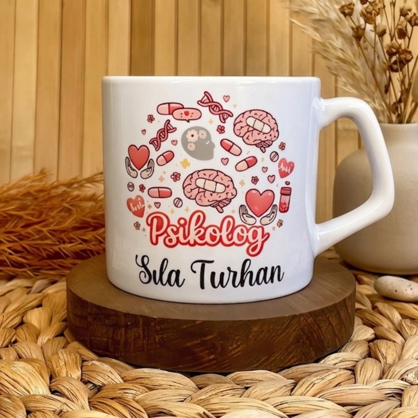 Psikolog Temalı Kişiye Özel Lüks Kupa