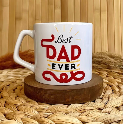 Babalar Günü Temalı Best Dad Ever Baskılı Kişiye Özel Lüks Kupa