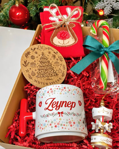 Yılbaşı Temalı Kişiye Özel Premium Hediye Kutusu - Sparkle Kupa
