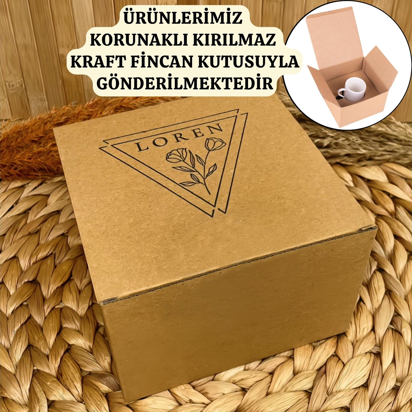 Harf Temalı Kişiye Özel İsimli Gold Porselen Türk Kahvesi Fincanı Porselen Tabak
