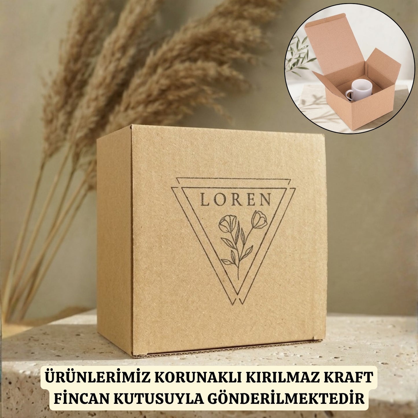 Kır Çiçekleri Temalı Kişiye Özel İsimli Türk Kahvesi Fincanı